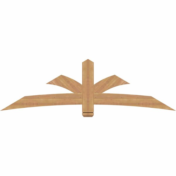 Ekena Millwork Davenport Timber Gable Bracket, Western Red Cedar, 84"W x 24"H x 1 1/2"D x 5 1/2"F, 7/12 Pitch GBW084X24X0206DAV00SWR - main